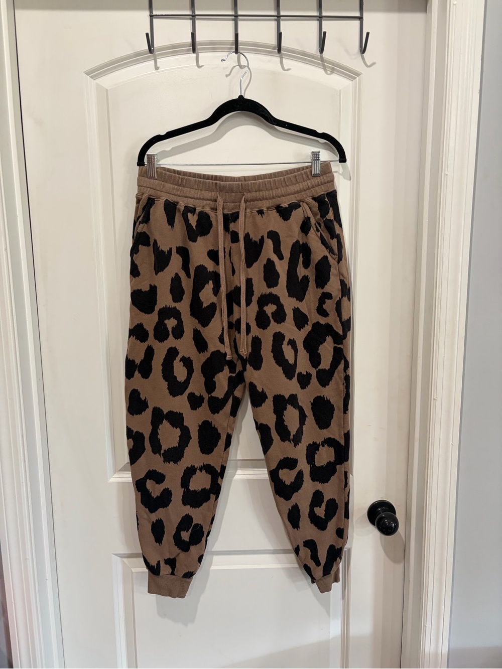 pistola Leopard-Print Joggers - Tan/Black